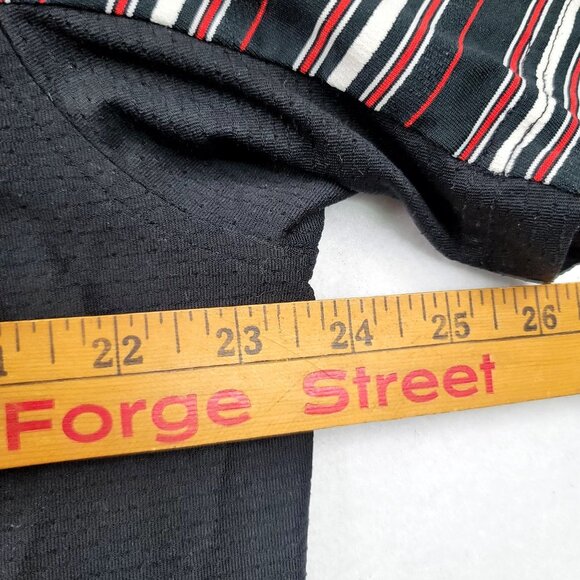 Under Armour Mens XL Striped Polo Shirt Black Red Performance Golf Apparel - Picture 8 of 9